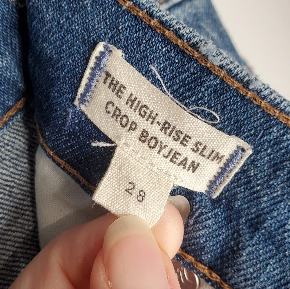 18) MADEWELL "The High-Rise Slim Crop Boyfriend" Sz. 28 - Picture 3 of 7